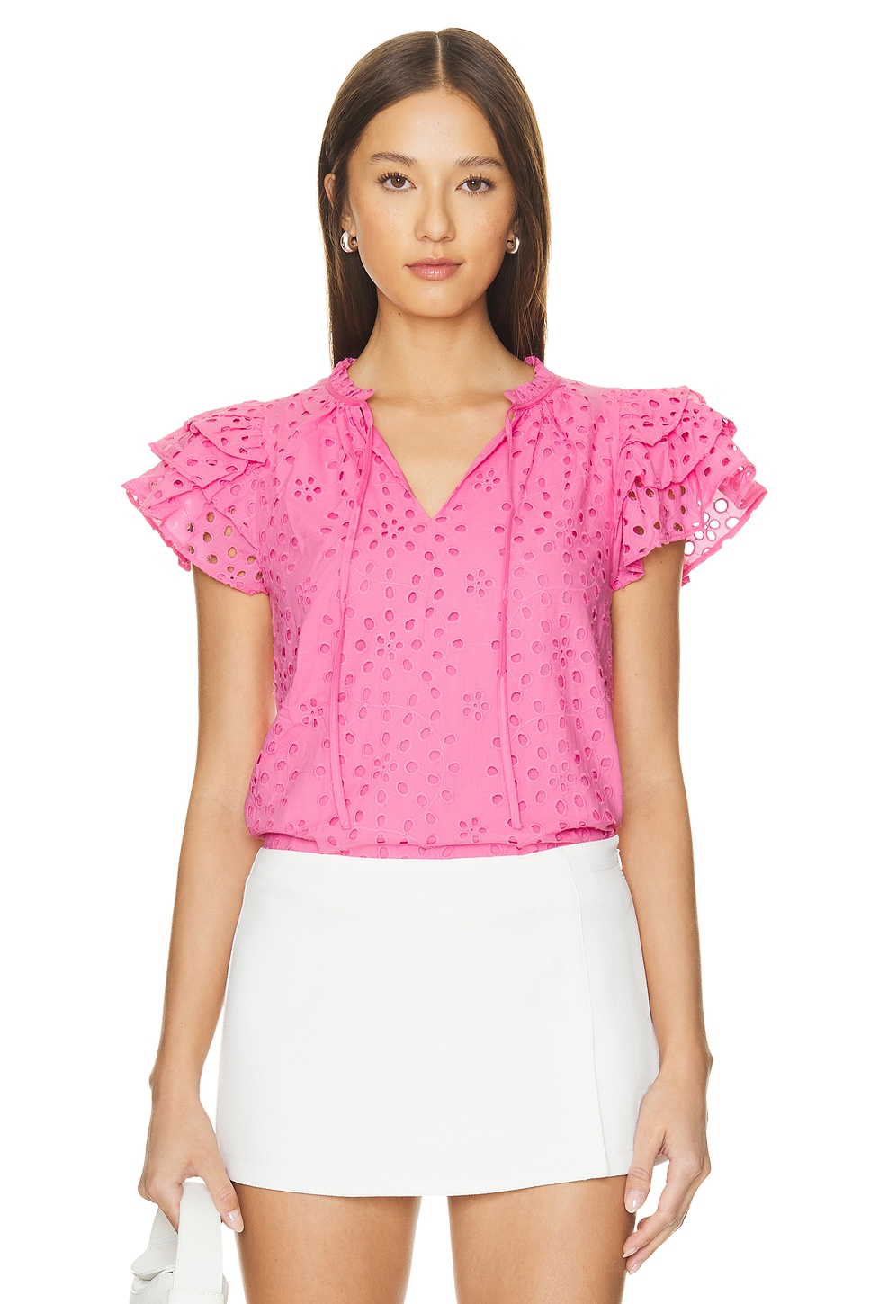 1. STATE Flutter Sleeve Top