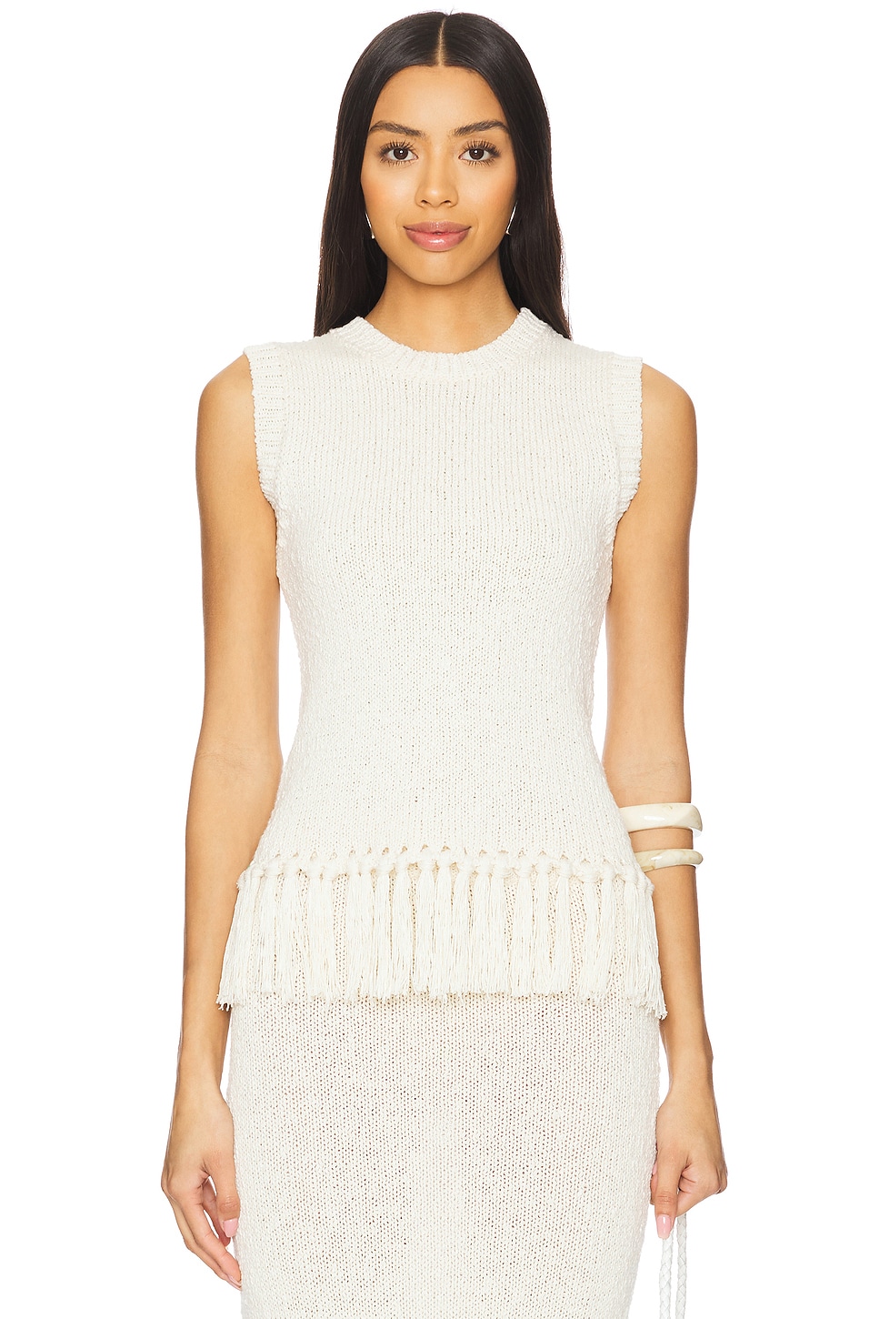 4th & Reckless Lauryn Knit Fringe Top