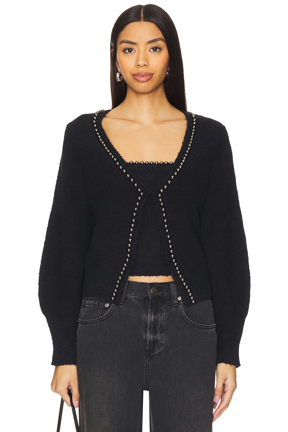 525 Gianna Pearl Cropped Cardigan