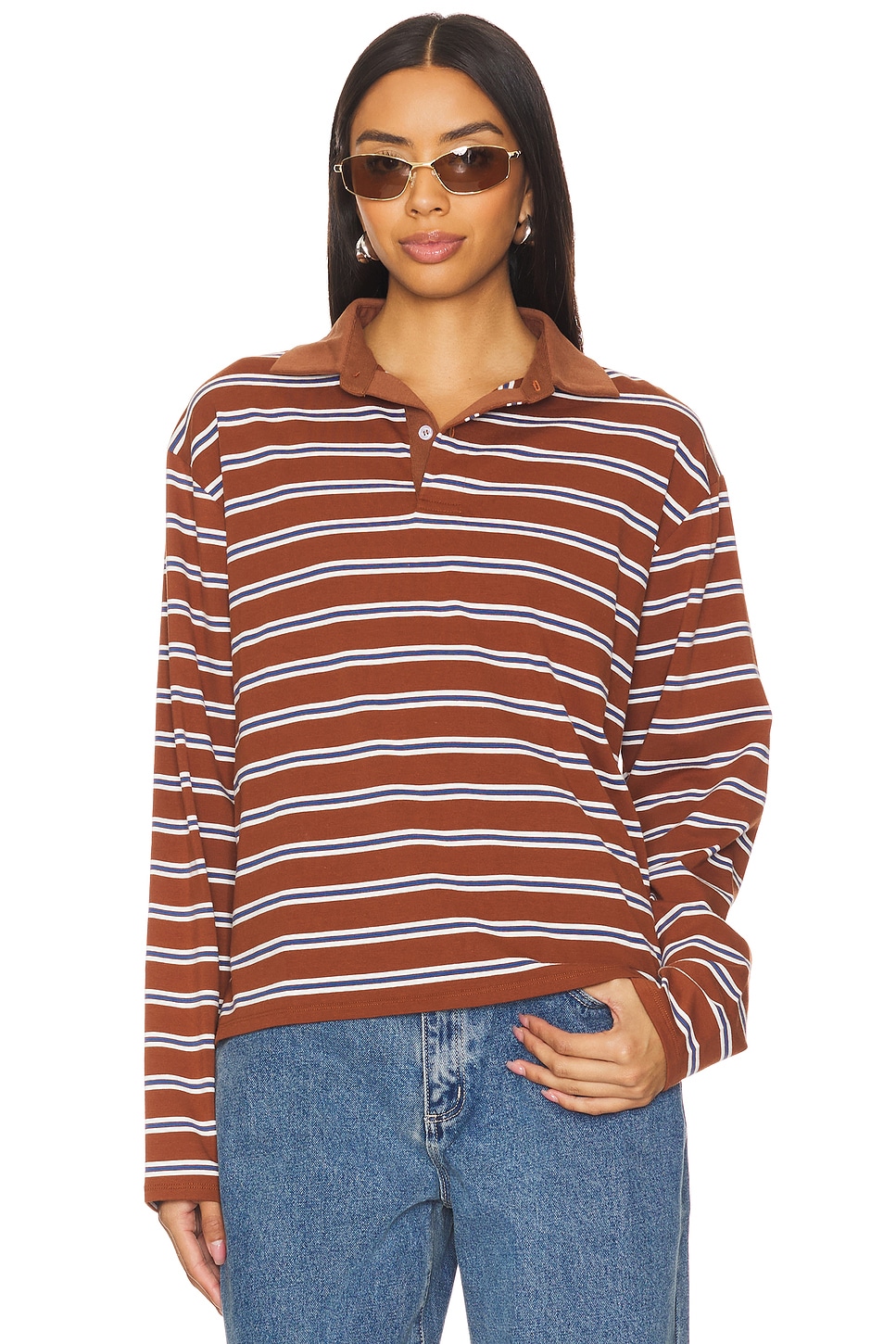 ALL THE WAYS Sophia Oversized Henley Top