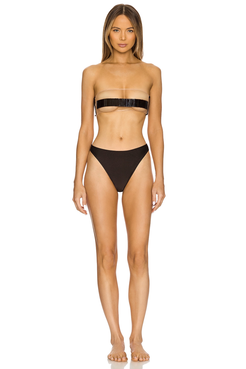 ADRIANA DEGREAS x REVOLVE Tulle Bandeau Bikini Set