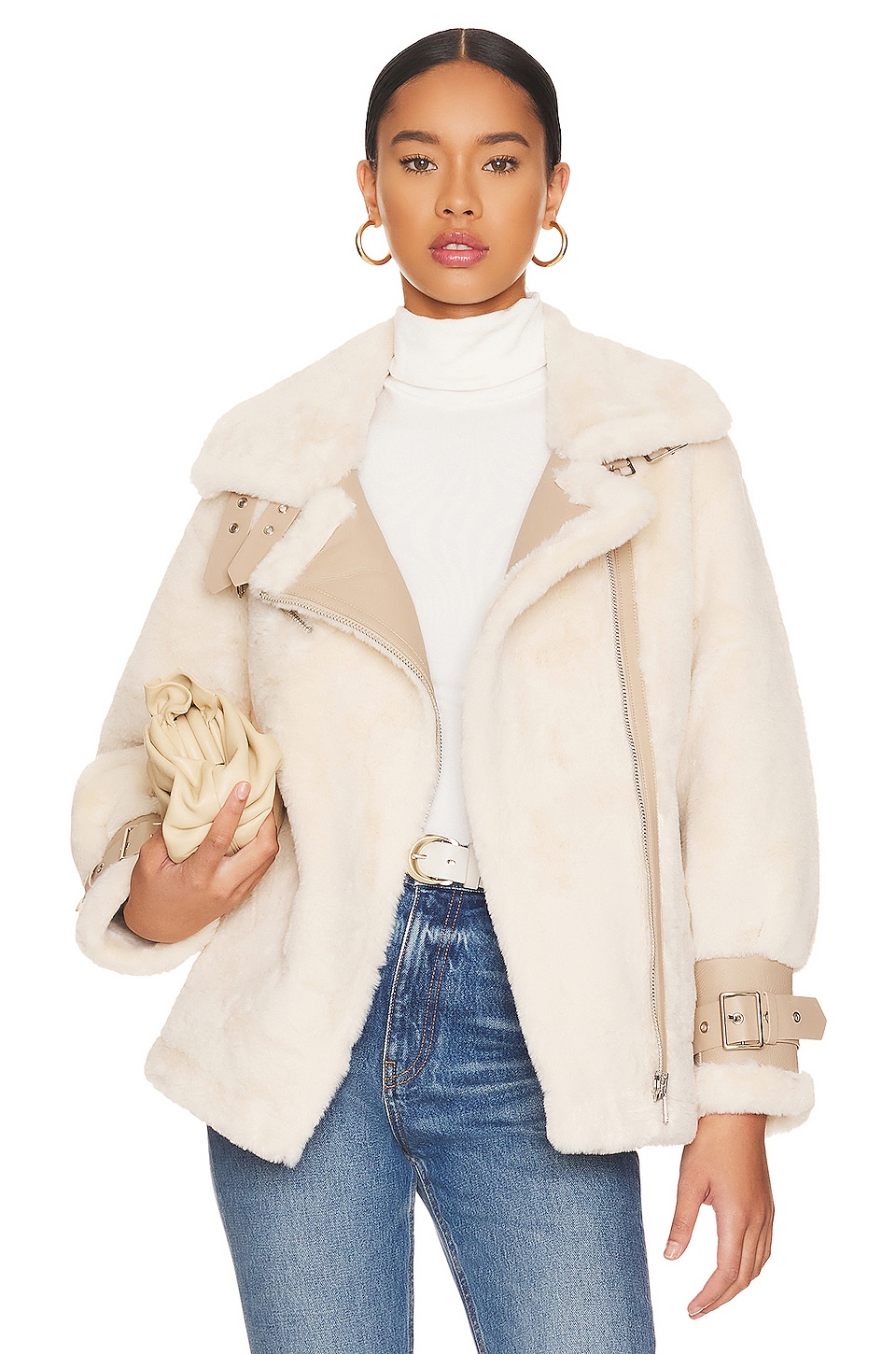 Adrienne Landau Faux Fur Jacket