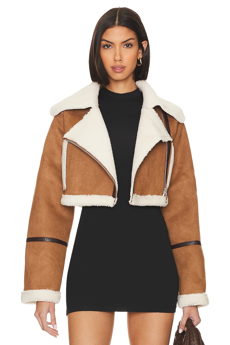 Adrienne Landau Faux Shearling Jacket