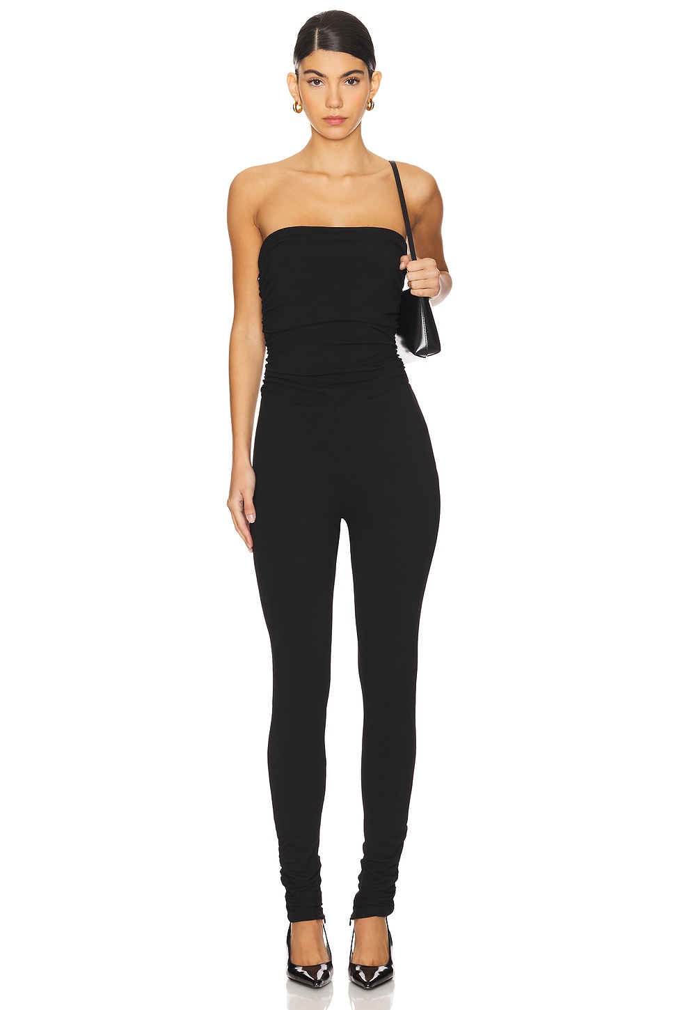 AEXAE Ruched Bandeau Jumpsuit