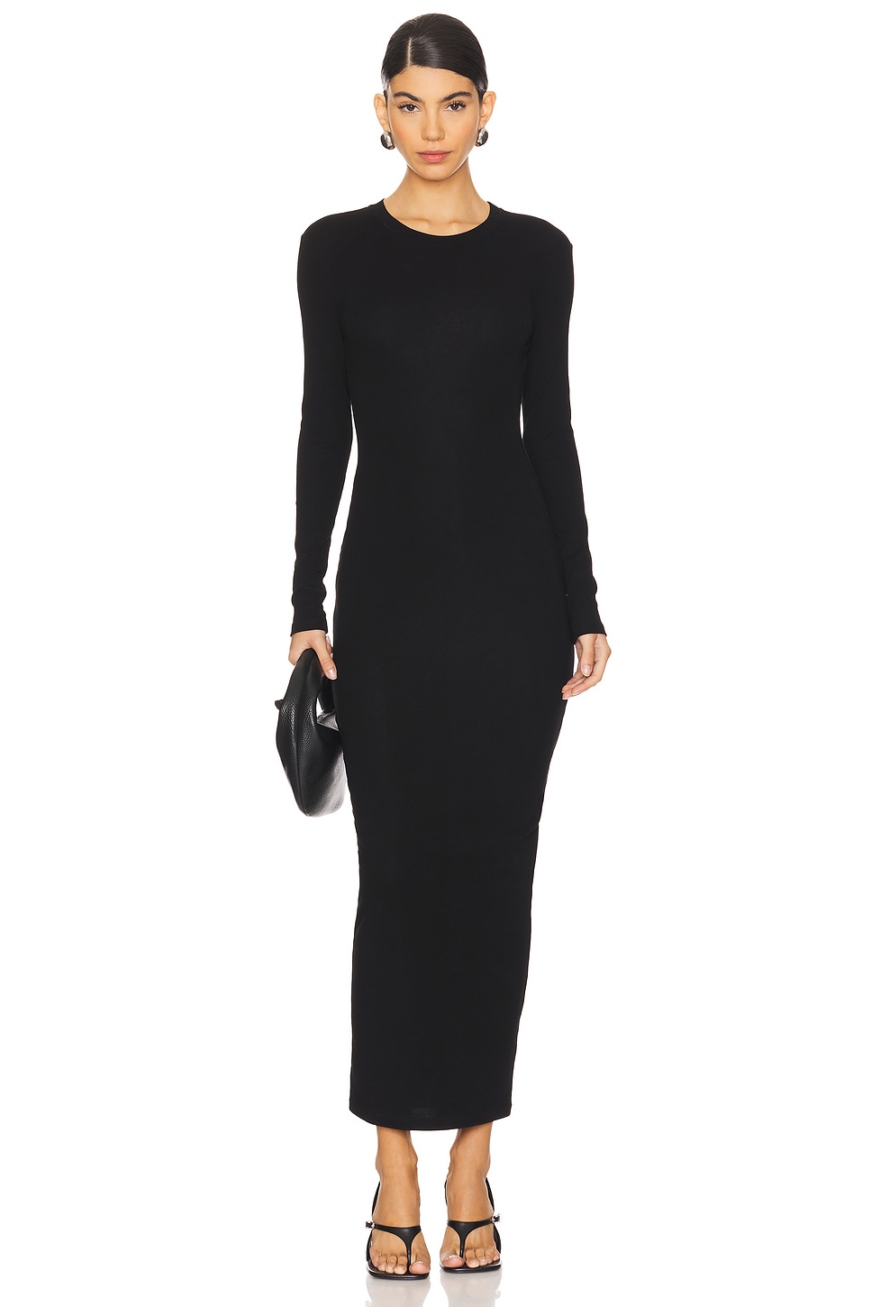 AEXAE Long Sleeve Cotton Maxi Dress