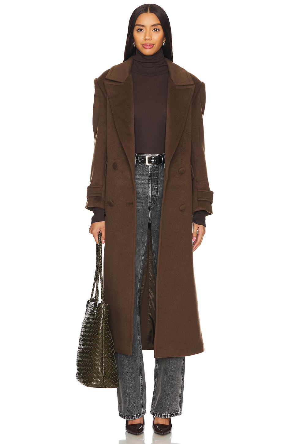 AEXAE Wool Structured Belted Coat