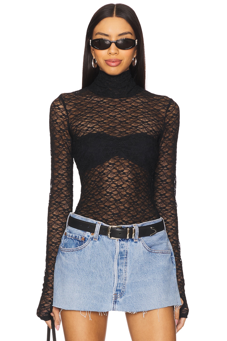 AFRM Zadie Texture Lace Top