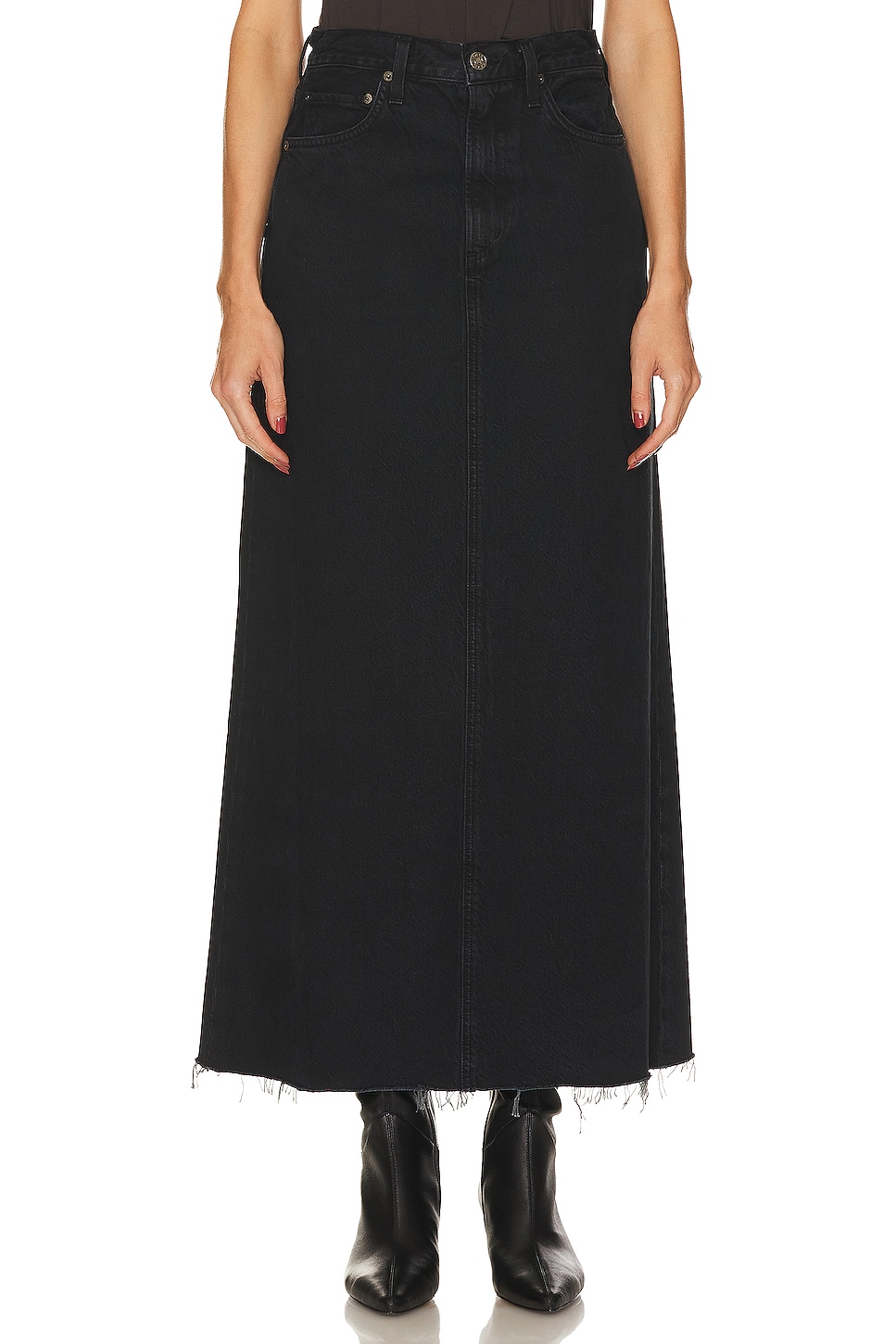 AGOLDE Hilla Long Line Skirt in Rematch