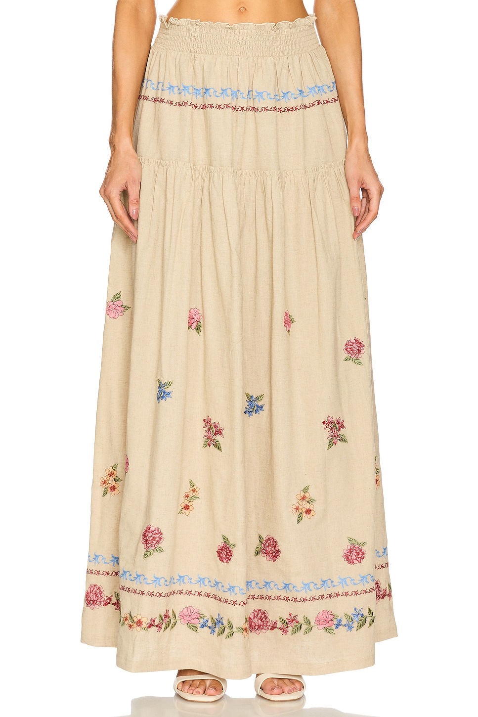 Agua Bendita Jenna Blush Maxi Skirt