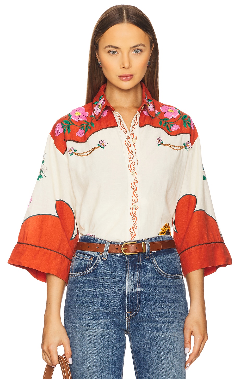 Agua Bendita Chrissy Nopal Button Up Shirt