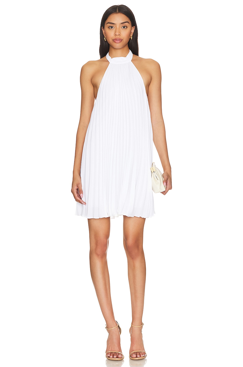 Alice + Olivia Aviana Halter Neck Mini Dress