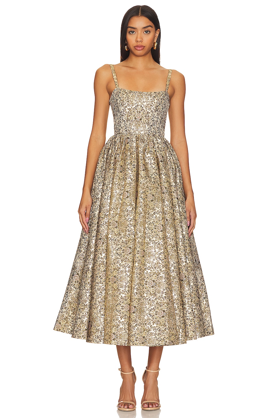 Alice + Olivia Fay Midi Dress