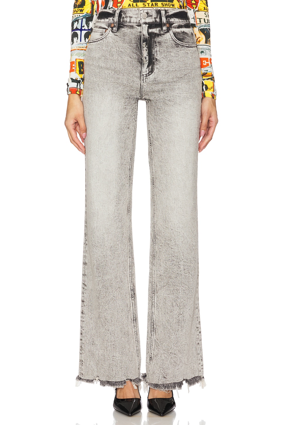 Alice + Olivia Delancey High Rise Relaxed Boot Cut Jean