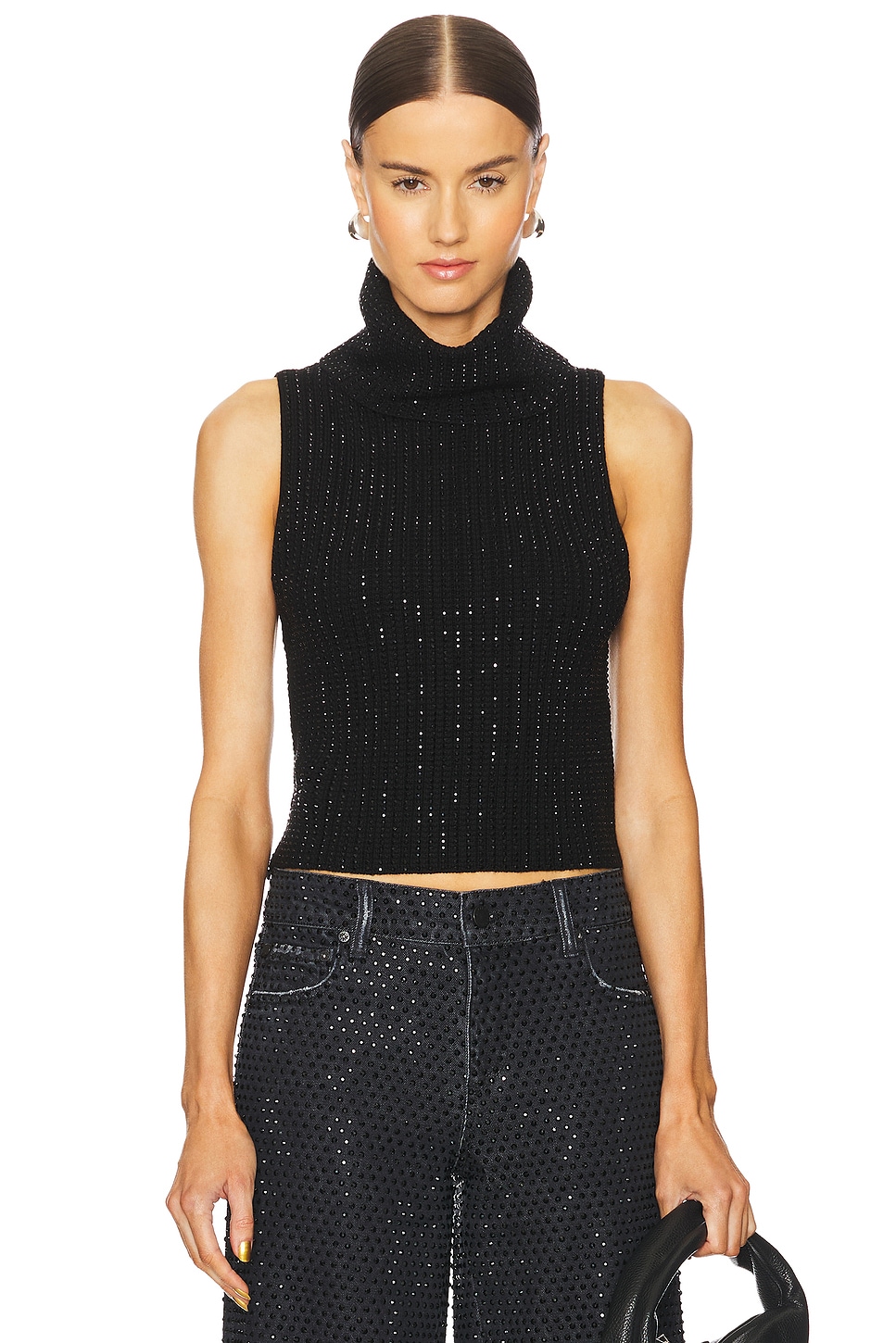 Alice + Olivia Alma Shell Heatset Stones Sweater