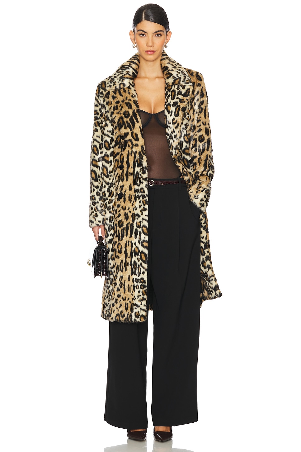 Alice + Olivia Nicholas Oversized Faux Fur Coat