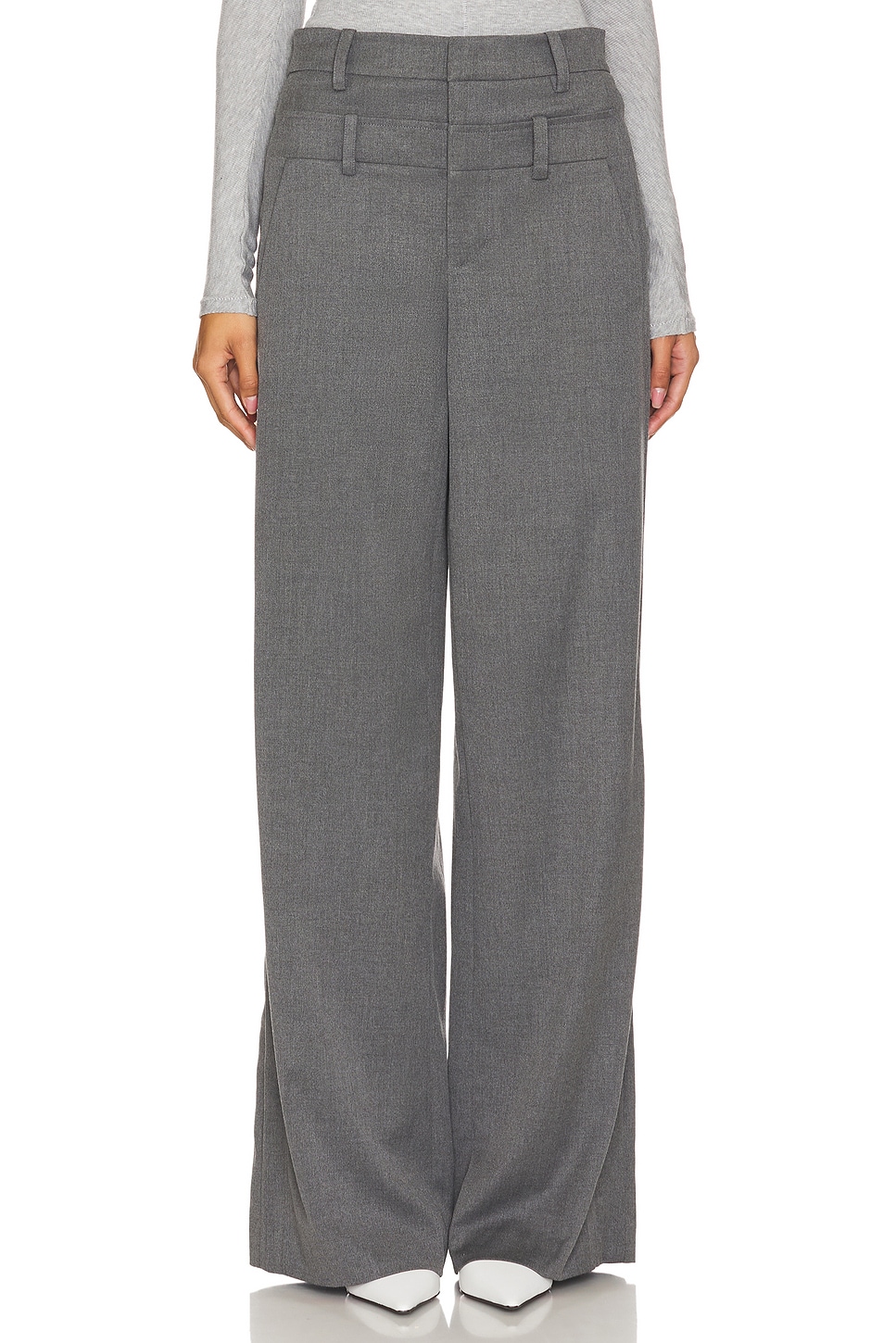 Alice + Olivia Double Waist Trouser