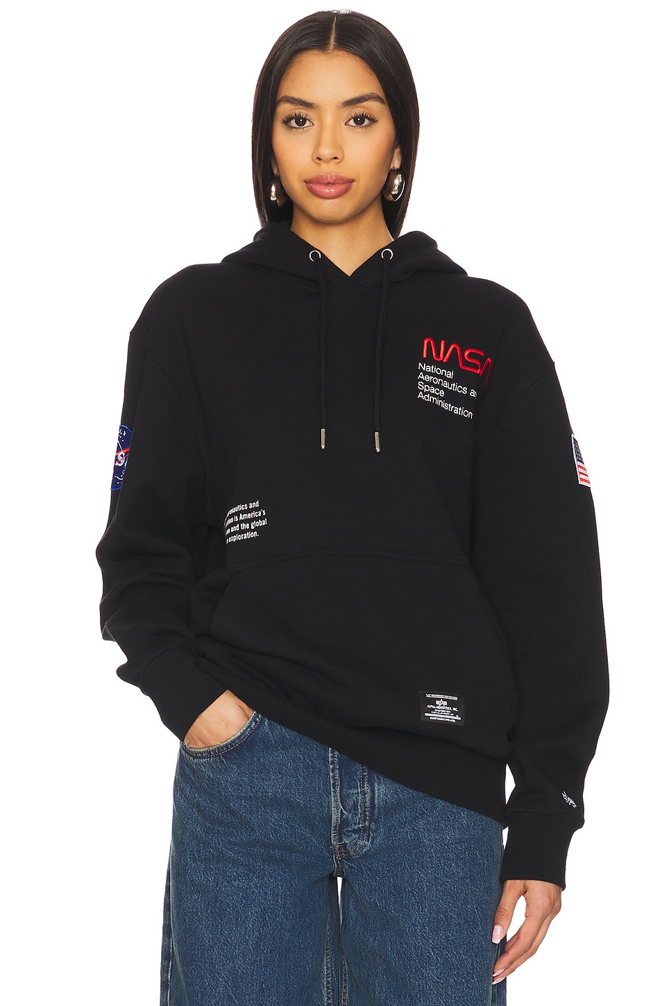 ALPHA INDUSTRIES Nasa Worm Logo Hoodie