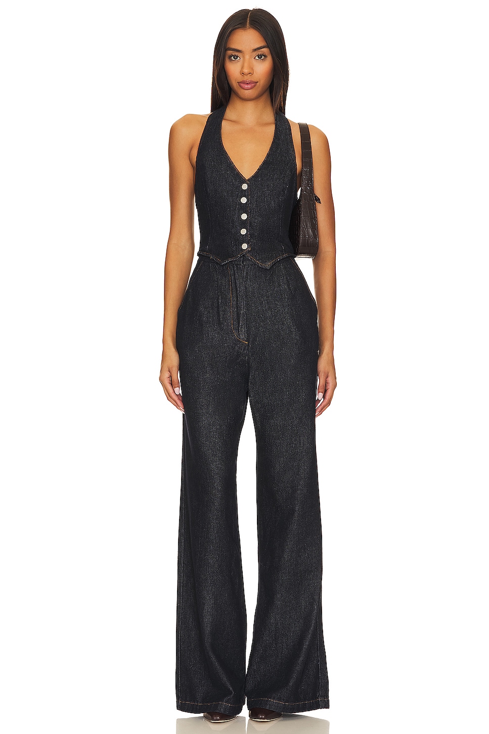 Amanda Uprichard X Revolve Isadore Denim Jumpsuit