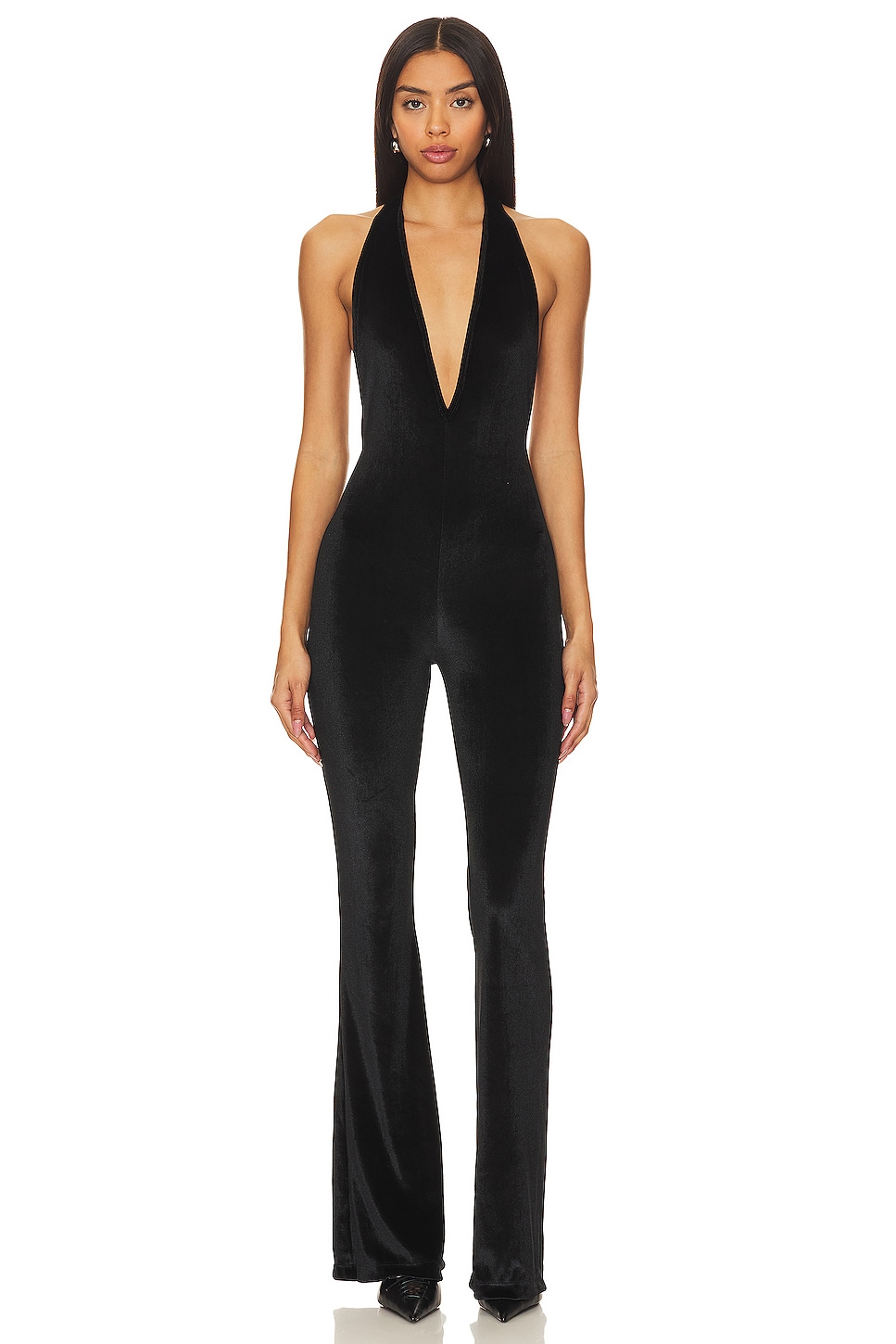 AMOR MIA Iman Midnight Velvet Jumpsuit