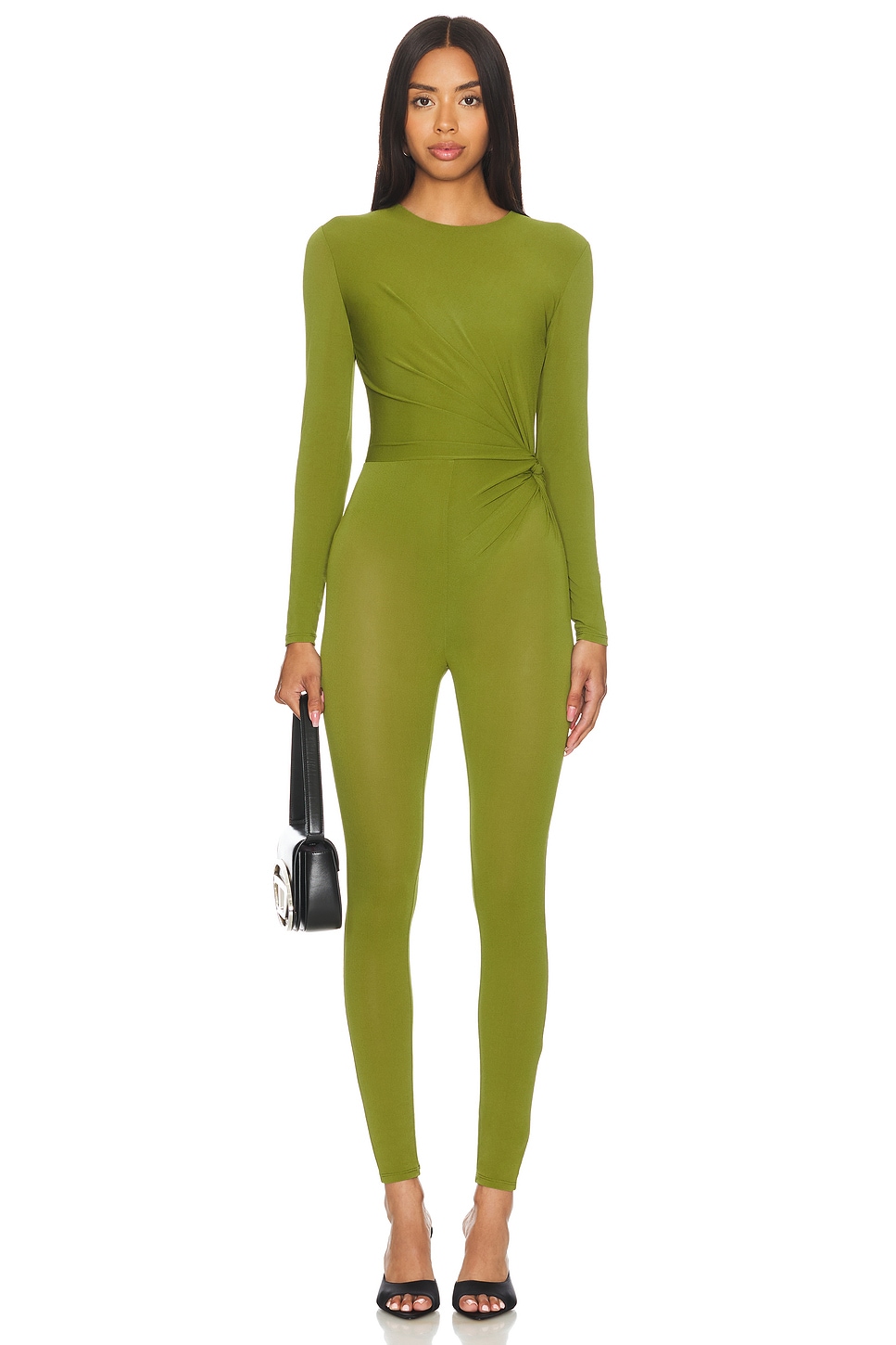 Alex Perry Long Sleeve Twist Catsuit