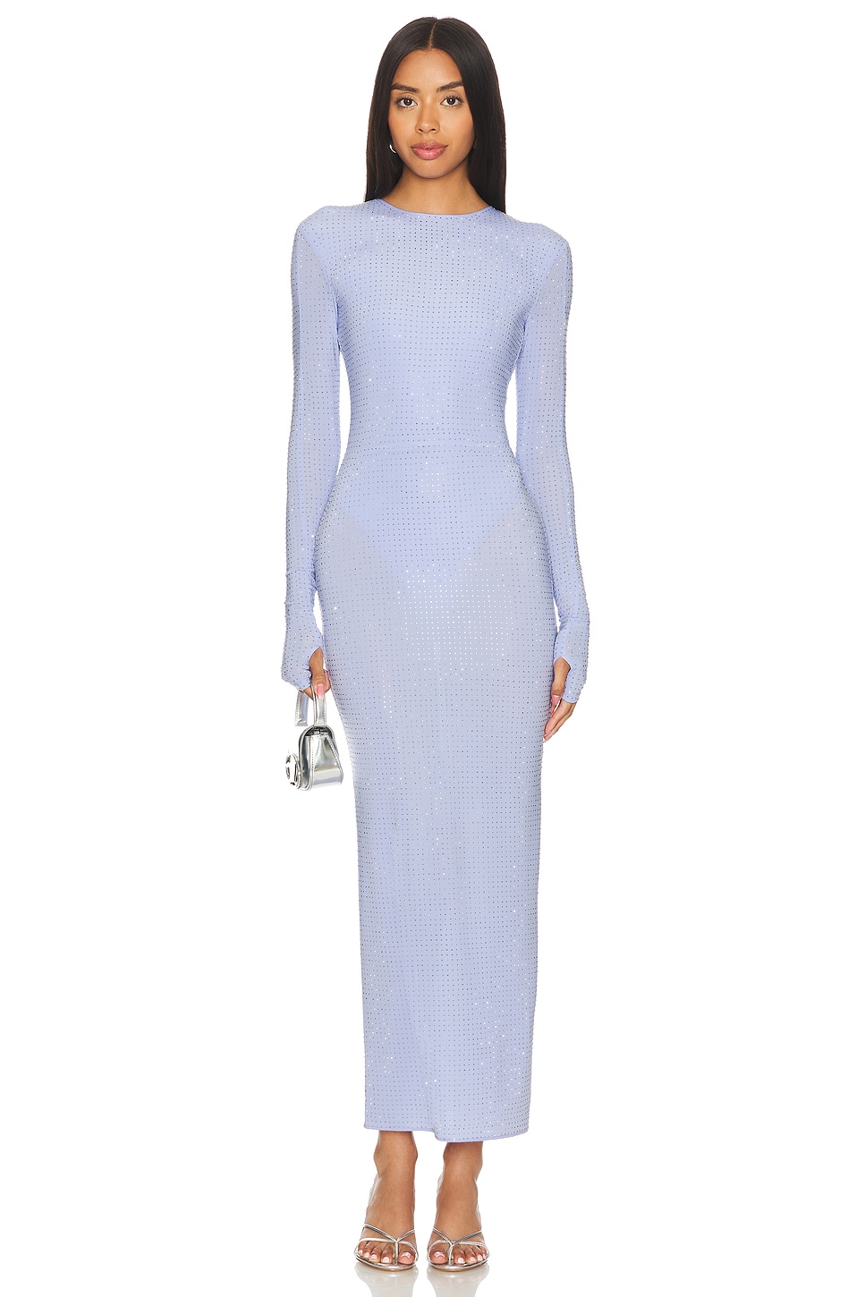 Alex Perry Long Sleeve Crystal Dress