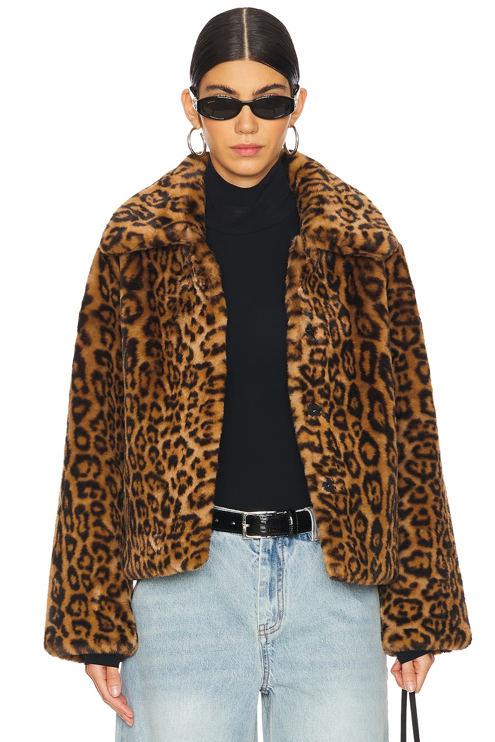 Apparis Elis Leopard Short Coat