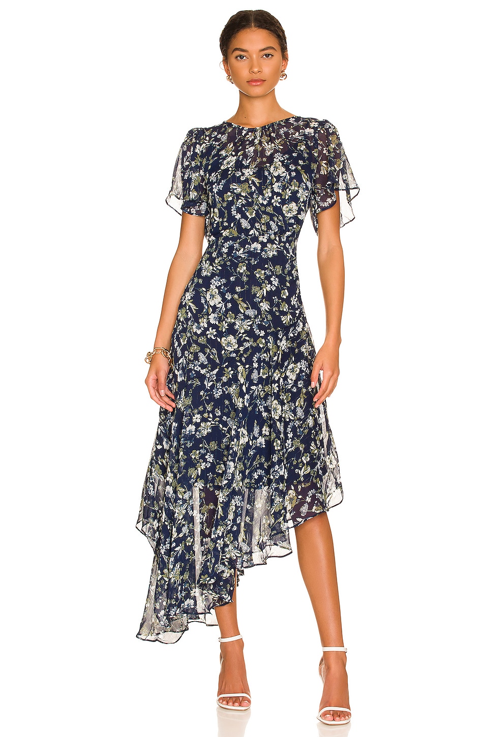 ASTR the Label Flutter Sleeve Maxi Dress