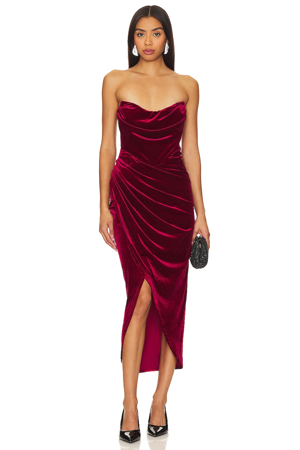 ASTR the Label Meghan Velvet Dress