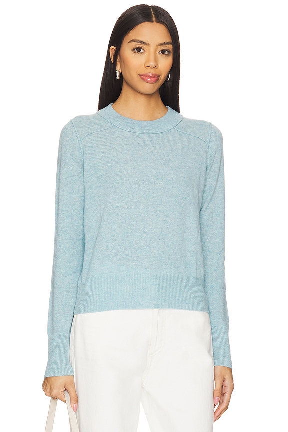 Autumn Cashmere Cropped Crew With Reversed Seams