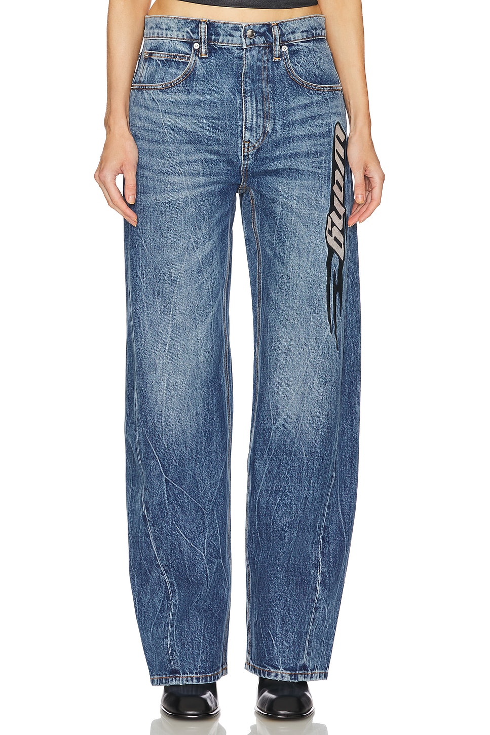 Alexander Wang Balloon Jean Embroidered Logo