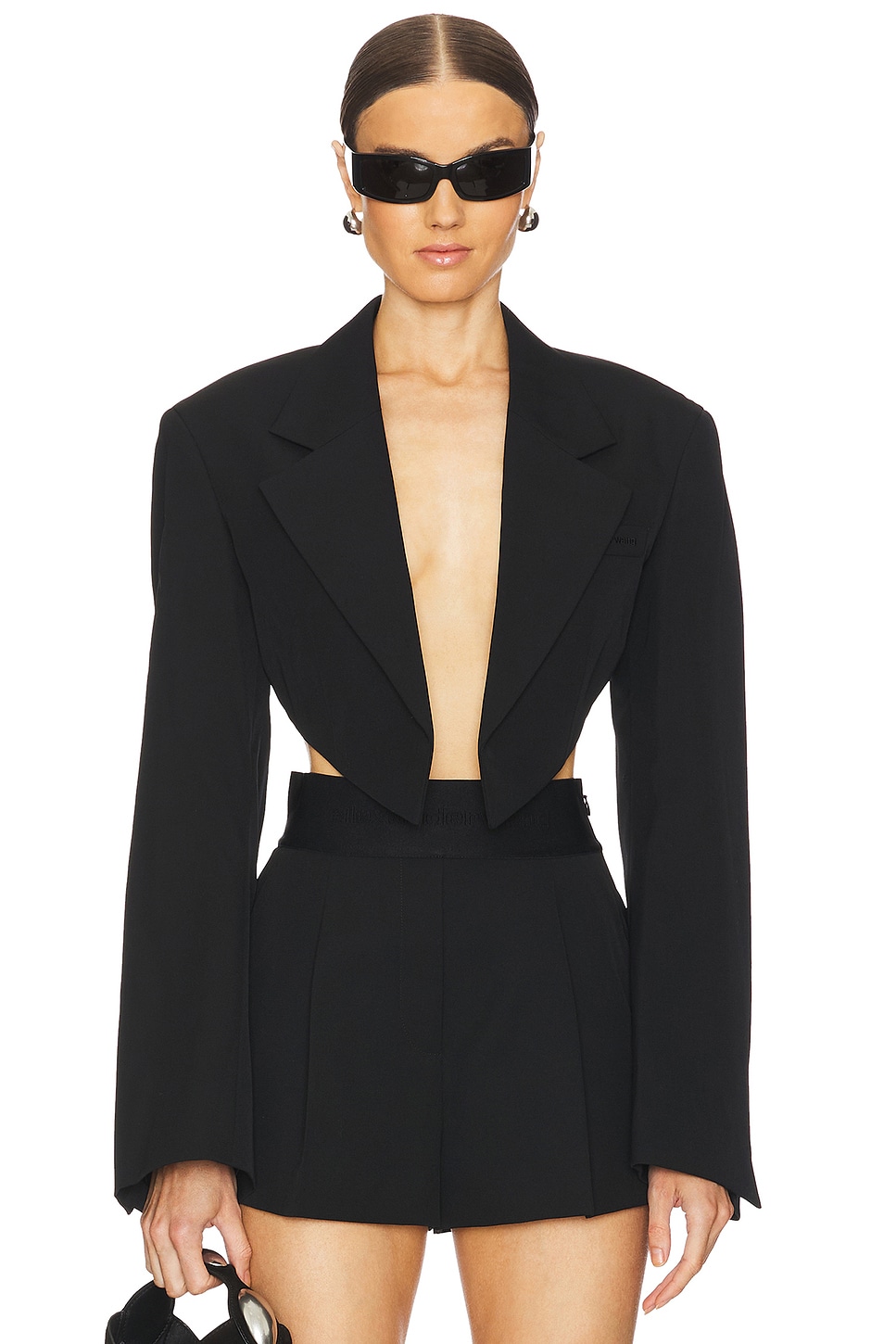 Alexander Wang Cropped Blazer With Pointed Hem