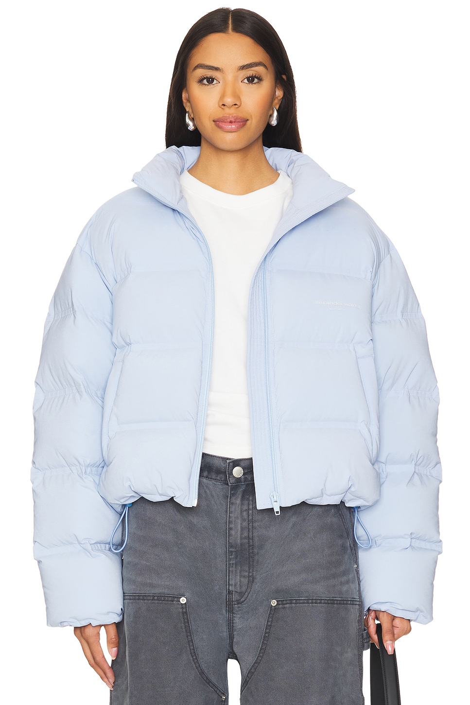 Alexander Wang Jacquard Channel Cropped Puffer