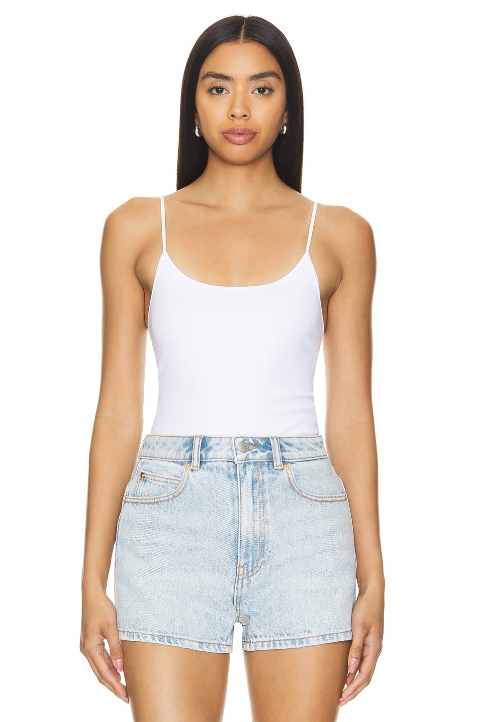 Alexander Wang Cotton Rib Seamless Tank Bodysuit