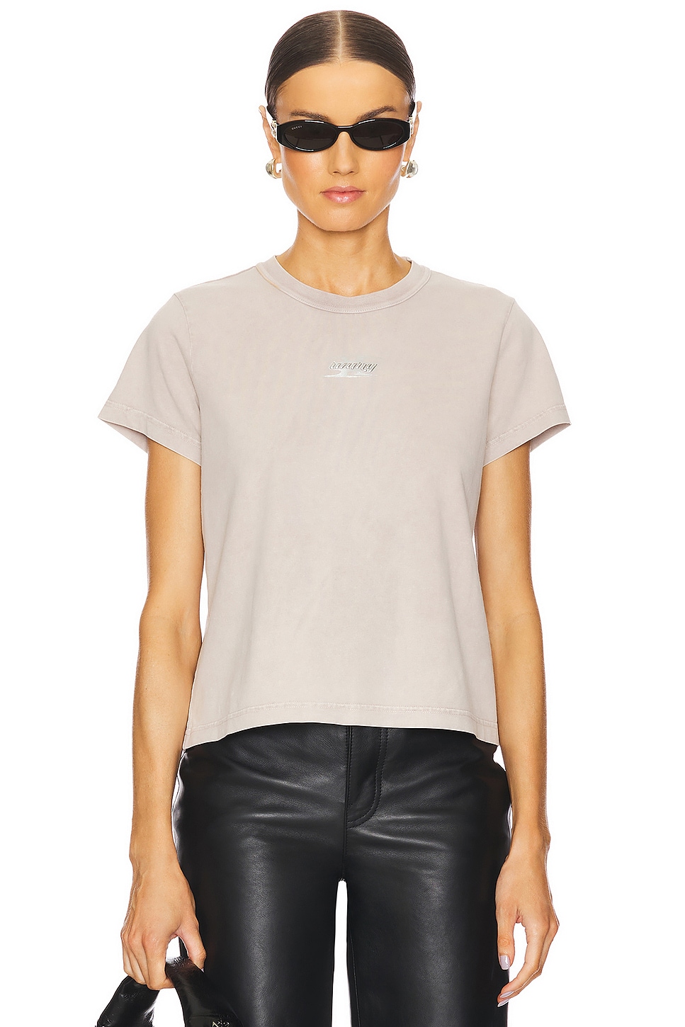 Alexander Wang Shrunken Tee With Blade Logo