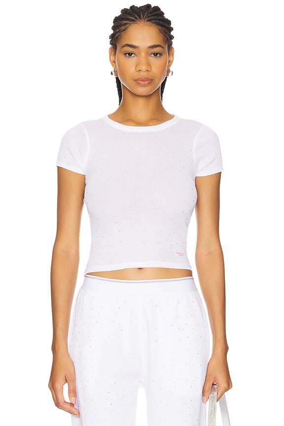 Alexander Wang Hotfix Short Sleeve Crewneck Tee