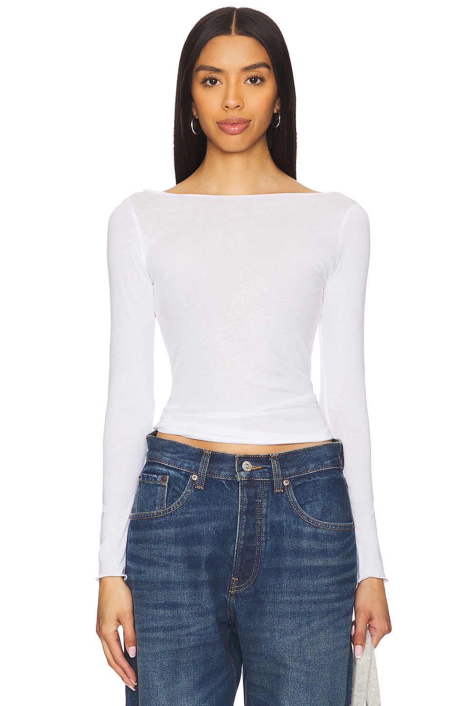 Aya Muse Boatneck Long Sleeve Tee