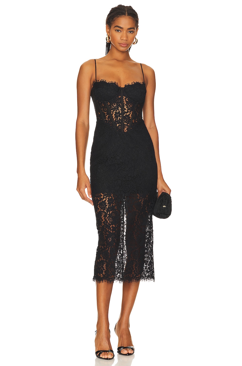 Bardot Olina Corset Midi Dress