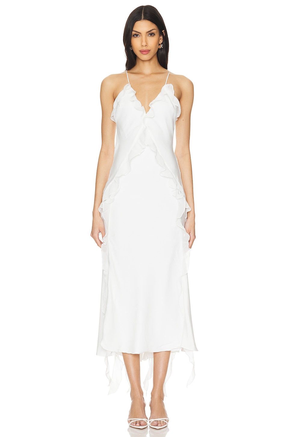 Bardot Marsella Ruffle Midi Dress