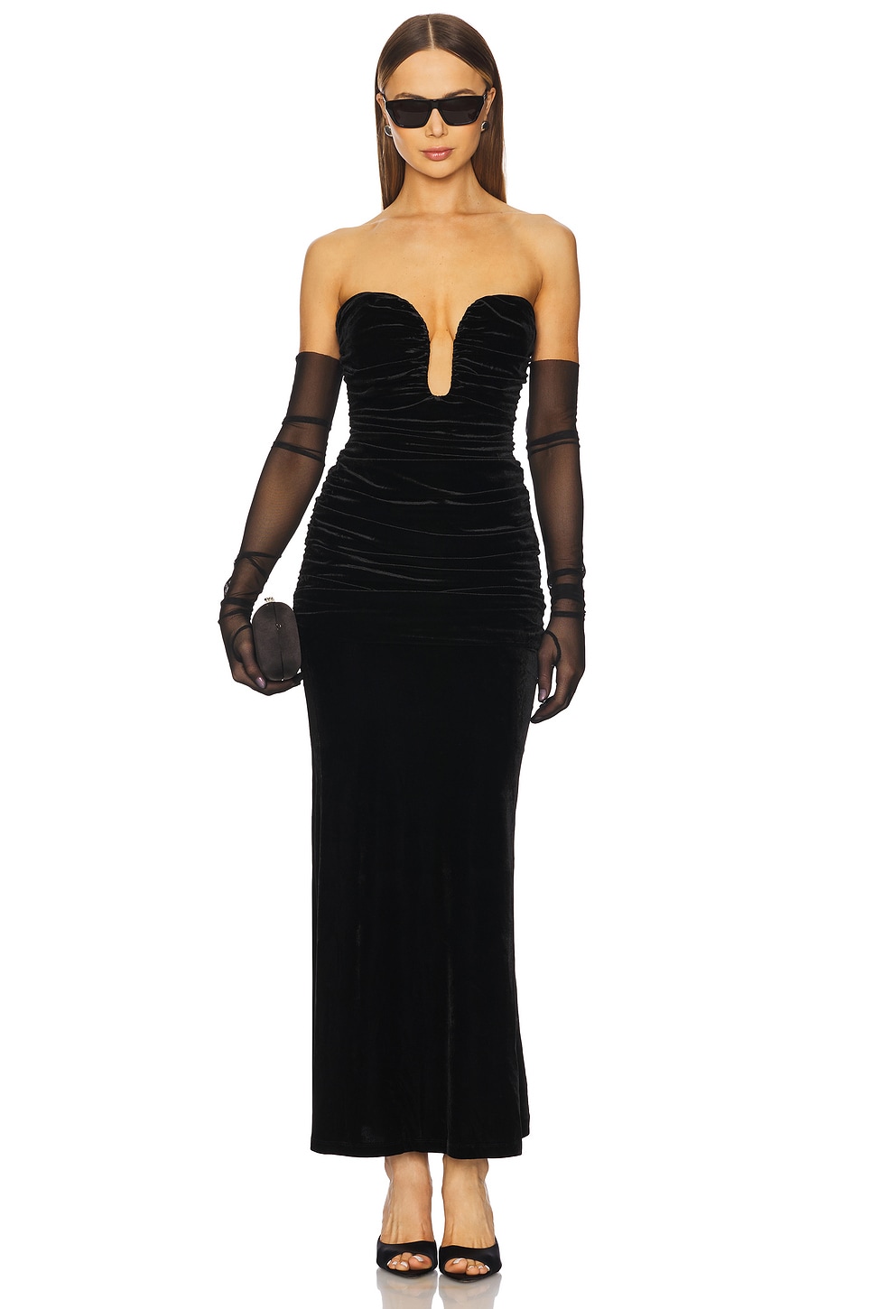 Bardot Elvira Velvet Maxi Dress