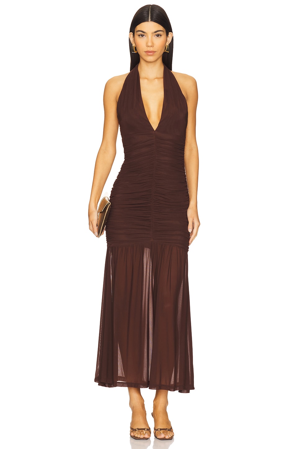 Bardot x REVOLVE Sephera Halter Mesh Midi Dress