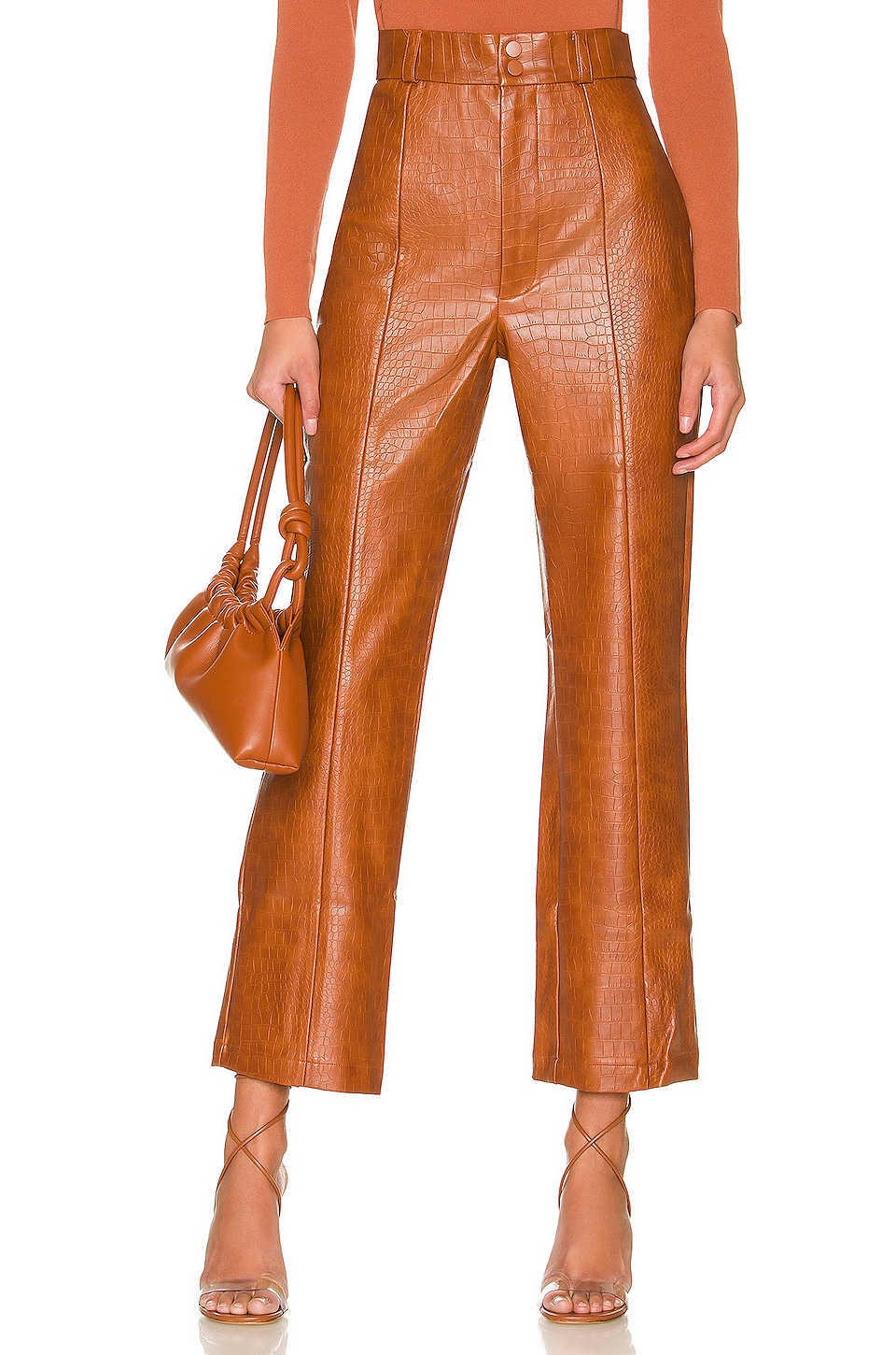 Bardot Croc Faux Leather Pant