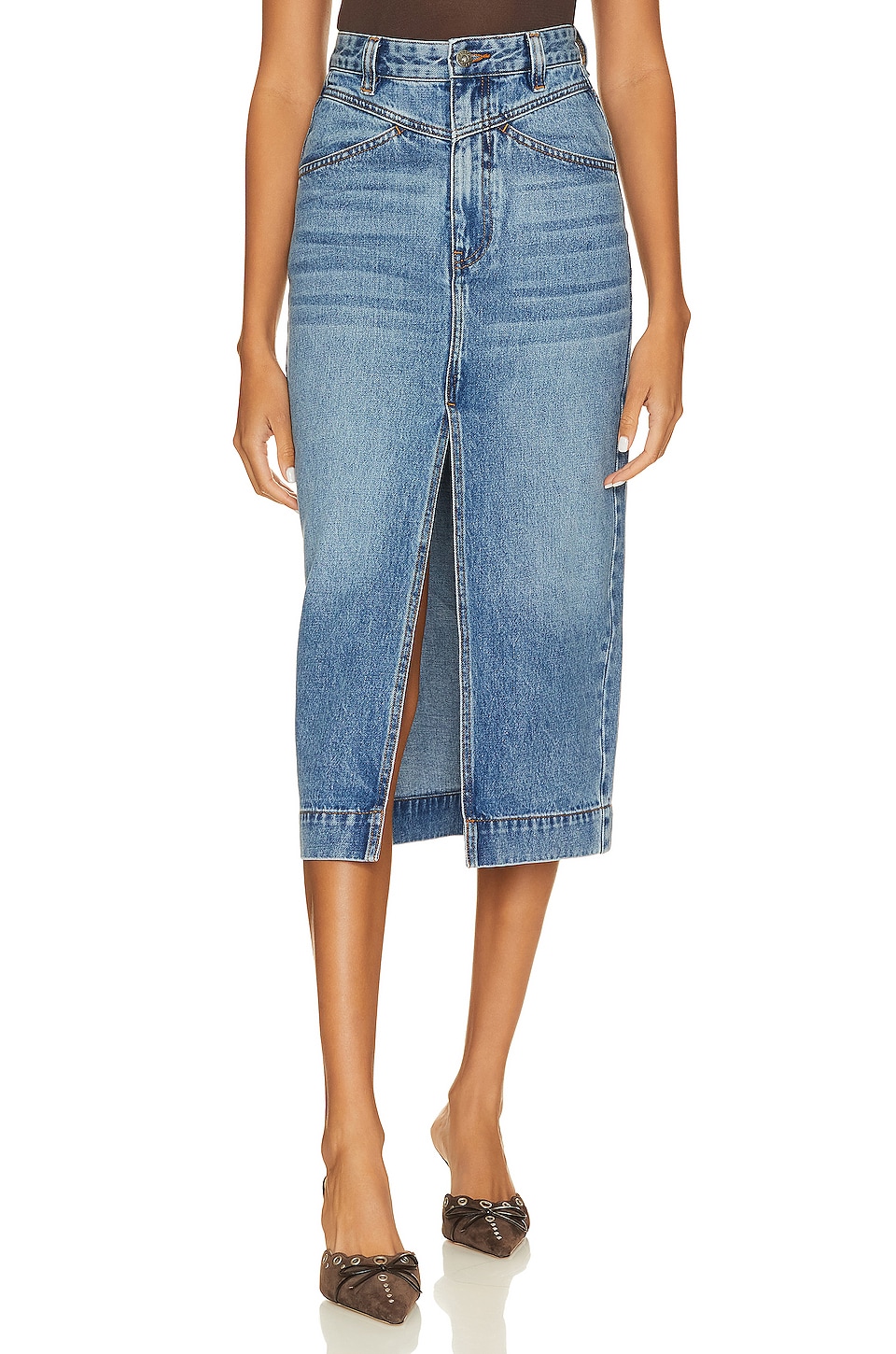 Bardot Jonah Midi Denim Skirt