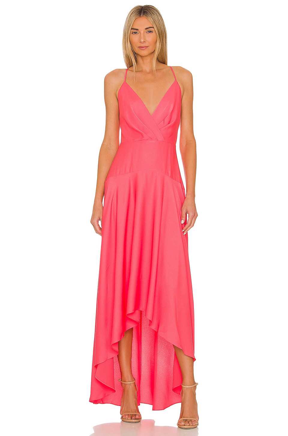 BCBGMAXAZRIA Crossback Evening Dress