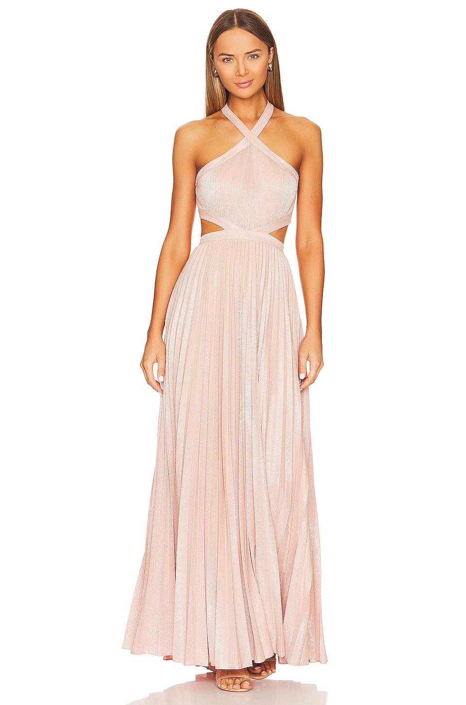 BCBGMAXAZRIA Metallic Evening Gown