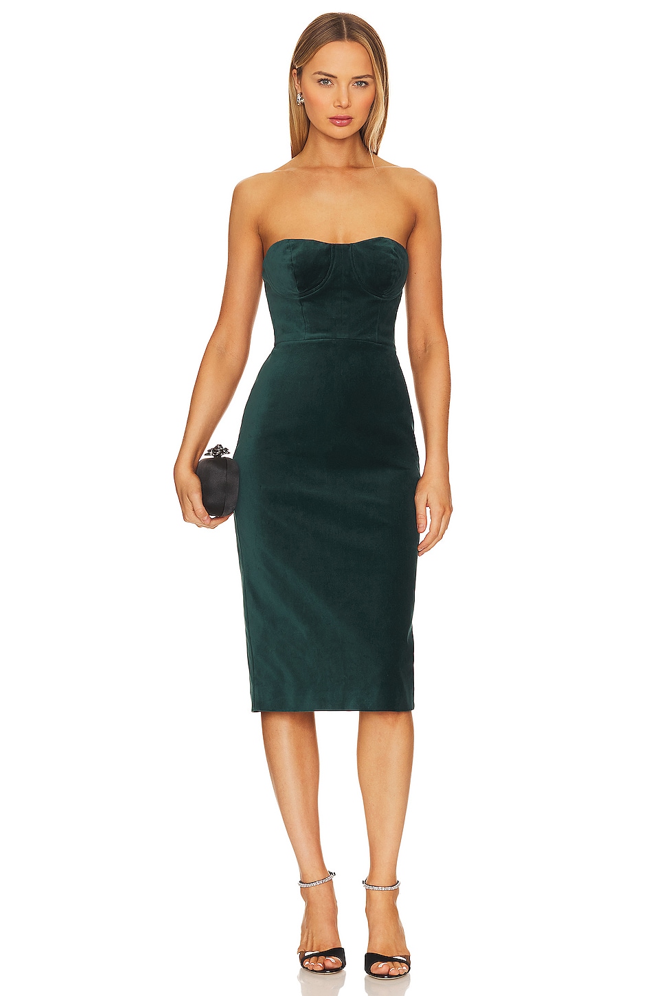 BCBGMAXAZRIA Velvet Bustier Dress