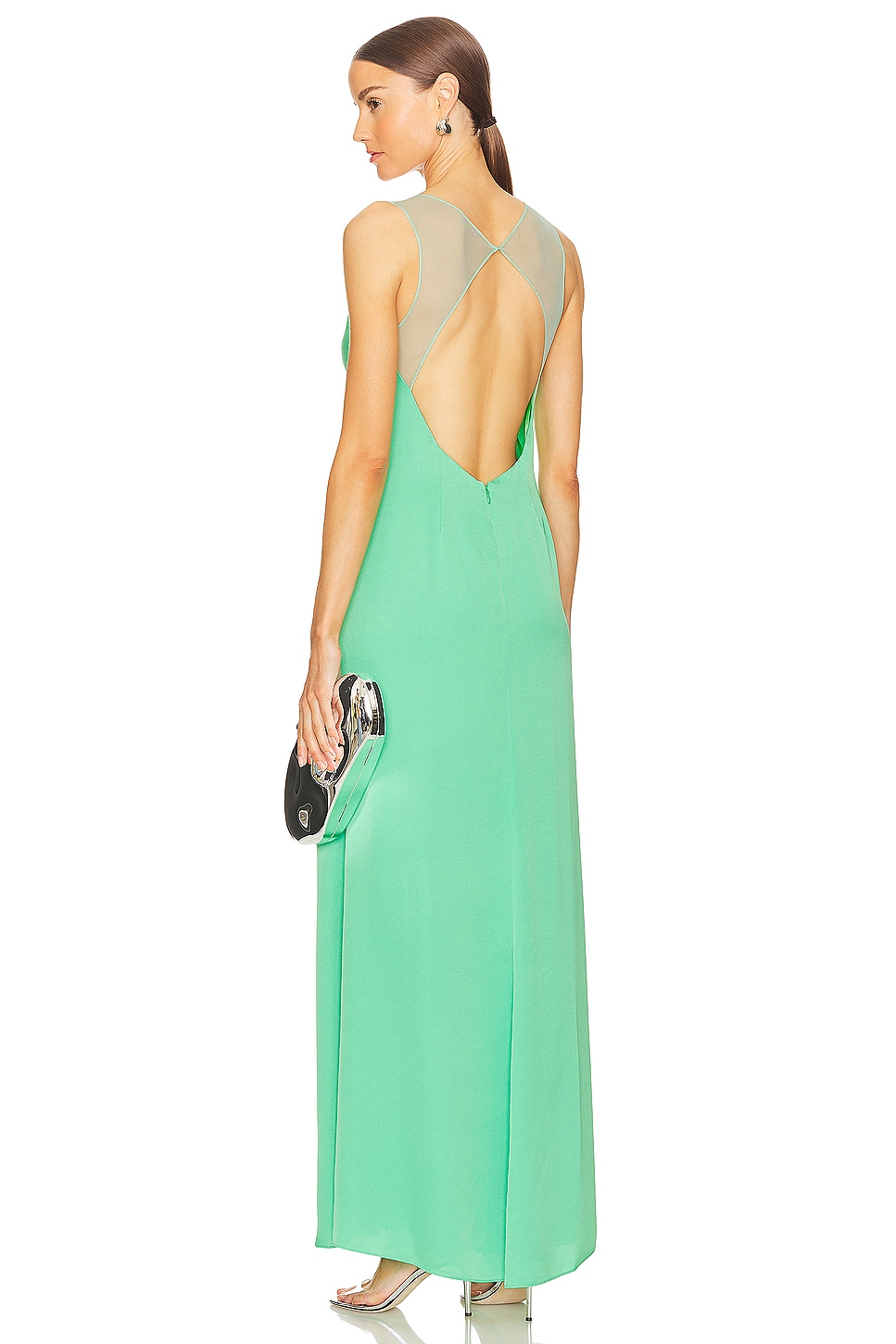 BCBGMAXAZRIA Sleeveless Cut Out Gown