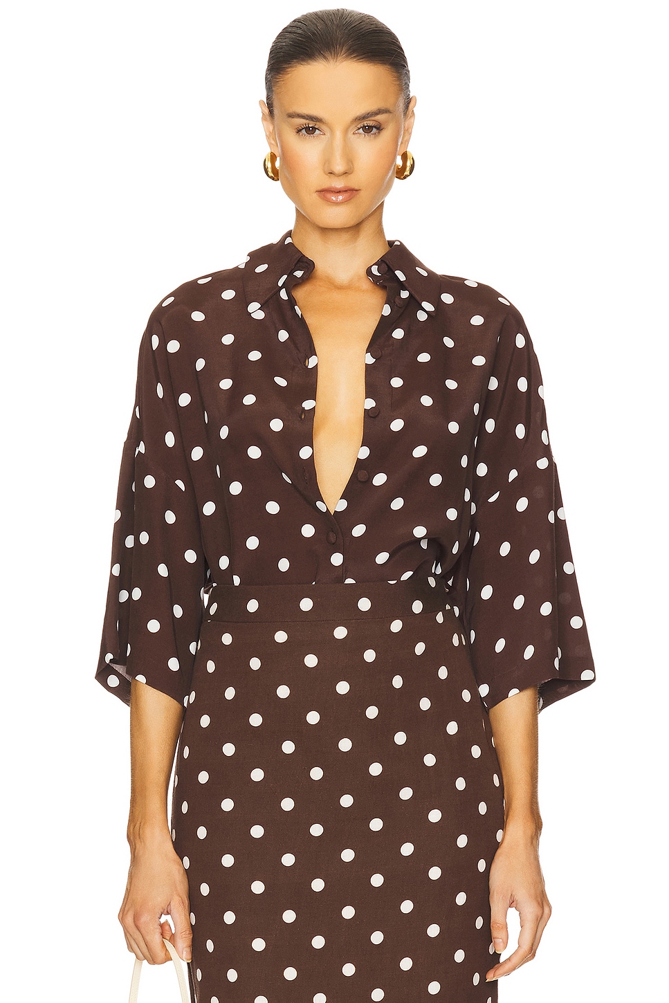 HEMANT AND NANDITA Oversized Polka Dot Shirt