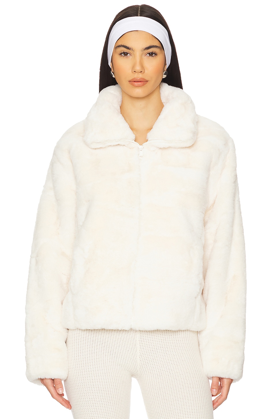 Beyond Yoga On The List Faux Fur Jacket