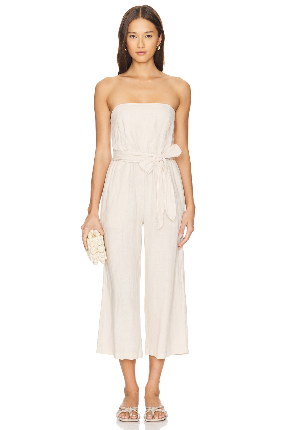 Bella Dahl Strapless Smocked Back Jumpsuit