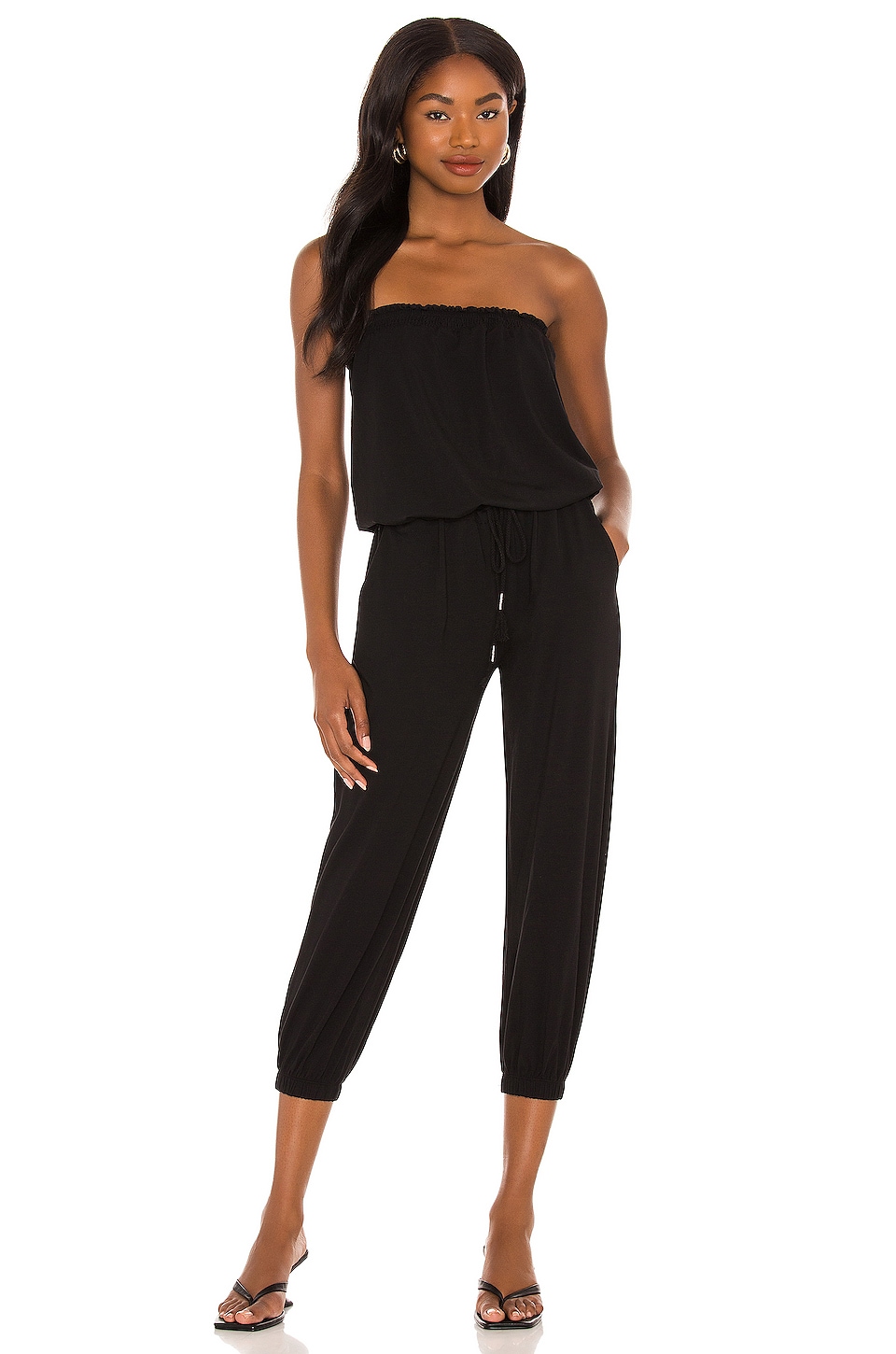 Bobi Jersey Strapless Jumpsuit